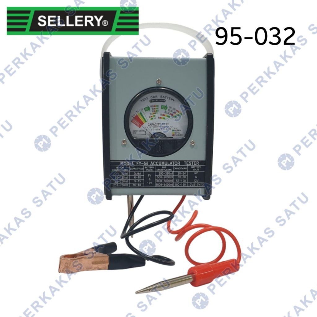 BATTERY TESTER SELLERY 95-032 ACCUMULATOR TESTER FY-54 BATERE BATERAI ALAT TES UKUR KAPASITAS AKI