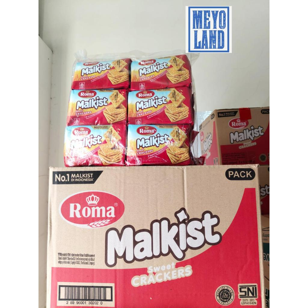 

BISKUIT ROMA MALKIST SWEET CRACKERS 105 GRAM 1 DUS 30 PCS GULA MANIS CEMILAN WAFER MALKIS