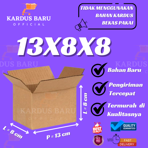 

KARDUS 13X8X8 | Kardus Kecil | Packing Aksesoris | Box Corrugated B Flute Tebal dan Kuat | Kardus Packing Online