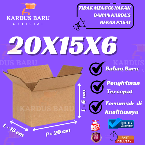 

Kardus 20x15x6 | Kardus Kecil | Packing Aksesoris | Box Corrugated B Flute Tebal dan Kuat | Kardus Packing Online