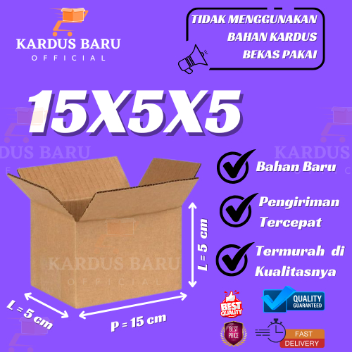 

Kardus 15x5x5 | Kardus Kecil | Packing Aksesoris | Box Corrugated B Flute Tebal dan Kuat | Kardus Packing Online