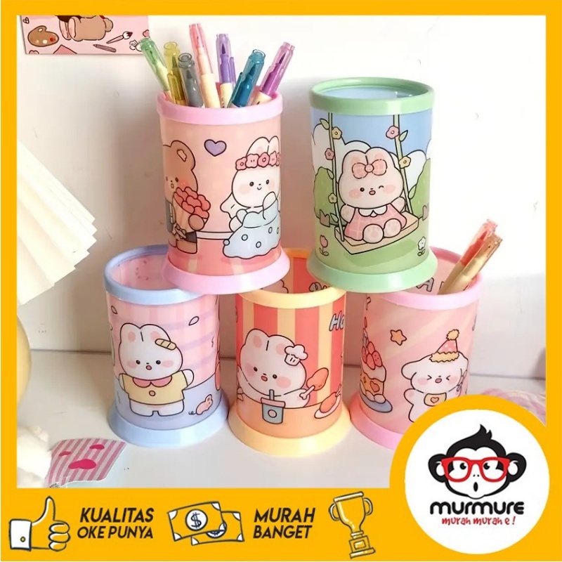 

MURMURE | TEMPAT PENSIL TABUNG BULAT KARAKTER KARTUN SERBAGUNA DEKS ORGANIZER PEN PENCIL HOLDER