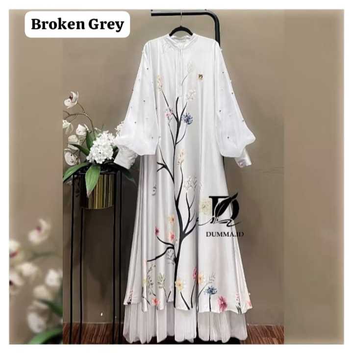Alody Dress Premium - Gamis Silk mix Tille by DUMMA.ID