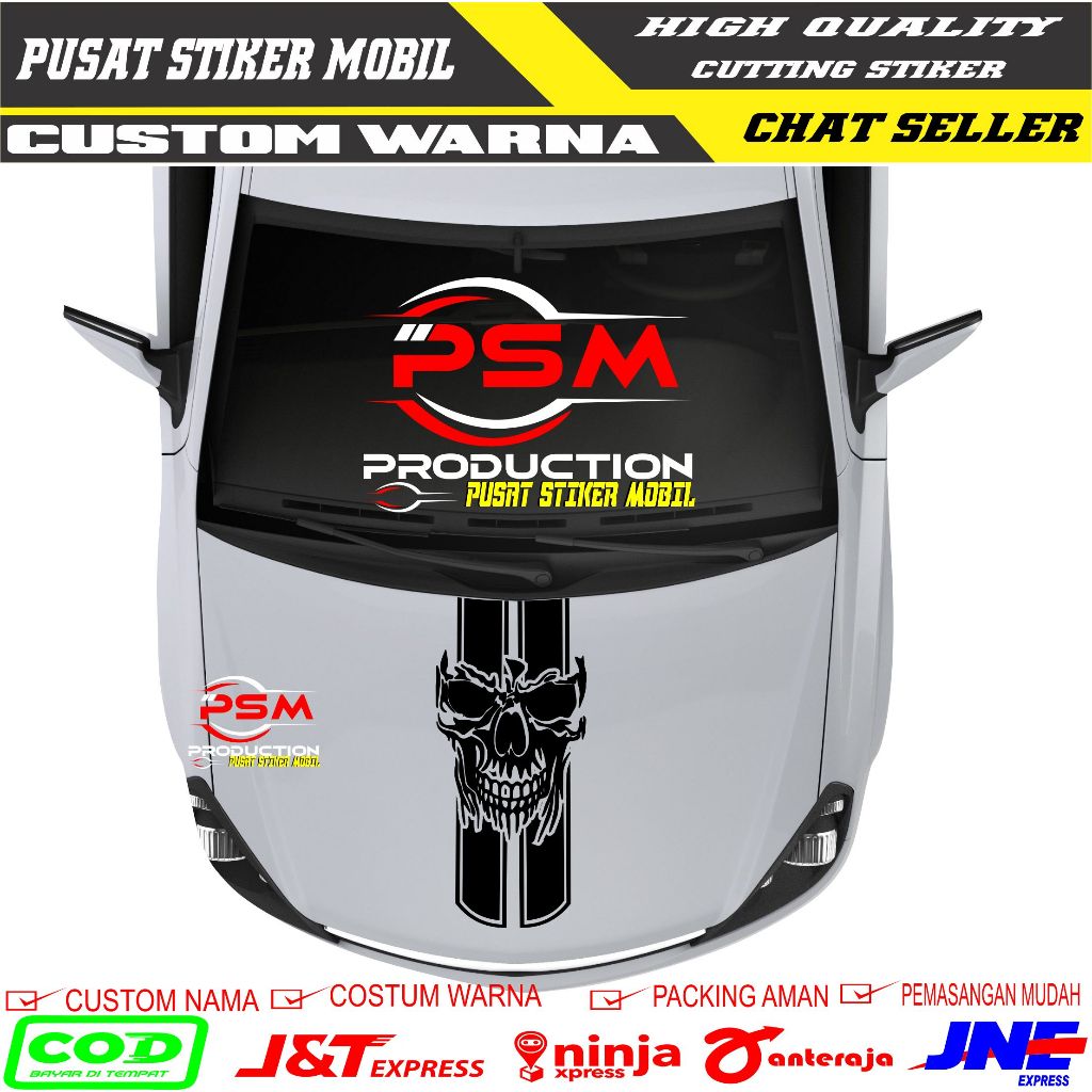 NEW Stiker kap mobil Agya Ayla jazz Avanza Ertiga cutting sticker kap mobil universal