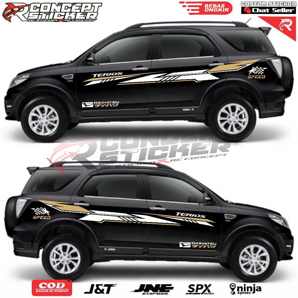 sticker mobil terios cutting sticker daihatsu terios,rush terbaru
