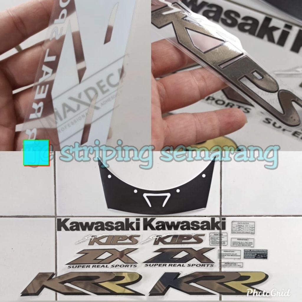 Striping Ninja KRR ZX 150 Silver Transparan