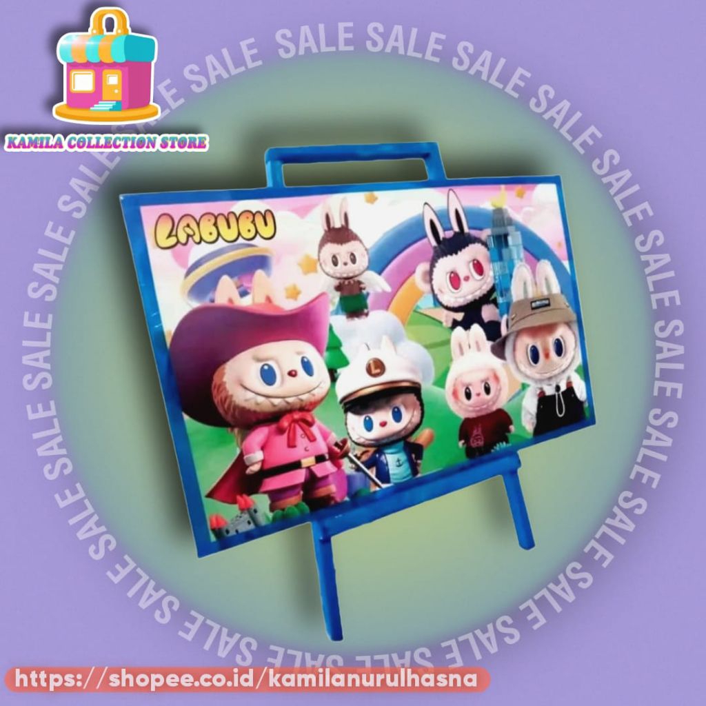 

Papan tulis anak dengan penyangga UK 30x40cm/papan tulis white board dengan kaki