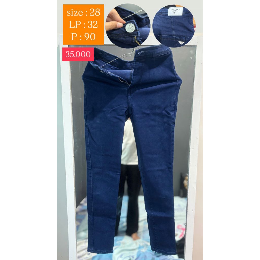 Celana Jeans Prada Levis navy denim (preloved)