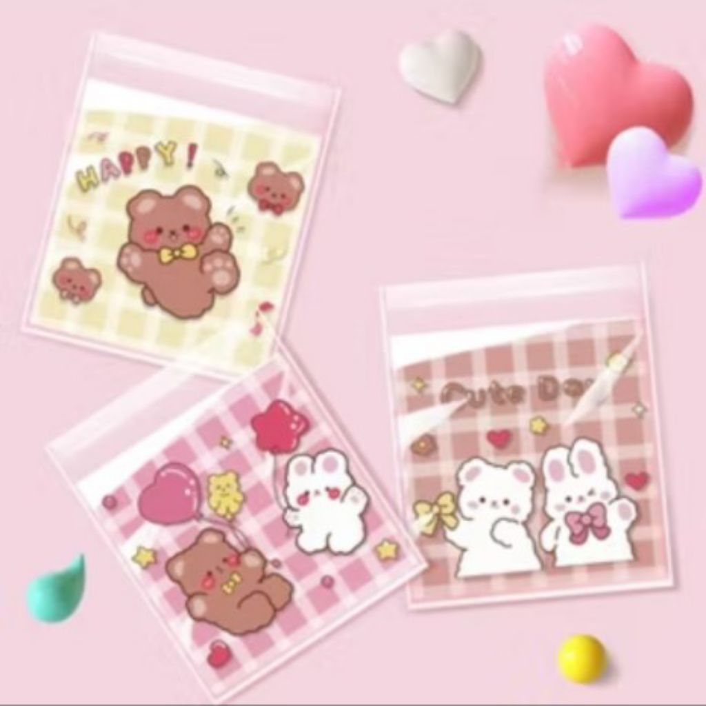 

[HAVEN] Plastik Cookies Motif Bunny 7x7cm isi 100 Pcs / Plastik Souvenir Motif isi 100 Pcs