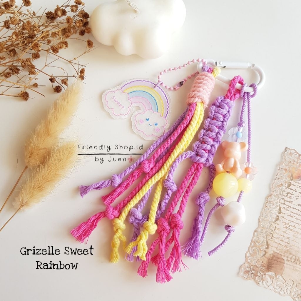 BAG CHARM MACRAME GRIZELLE / GANTUNGAN TAS / MAKRAME / by friendly Shop.id