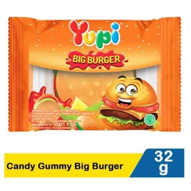 

YUPI CANDY GUMMY BIG BURGER PCK 32g