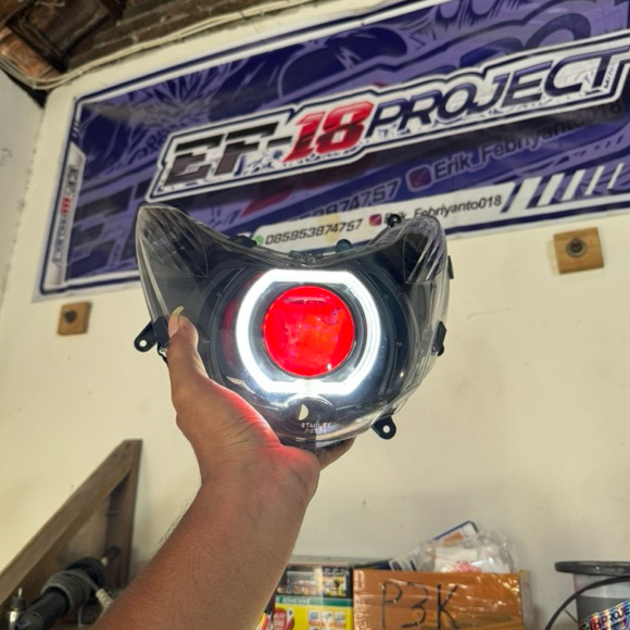 Lampu Biled AES Custom - Yamaha Mio Soul Karbu / Mio Soul GT | Shroud BMW