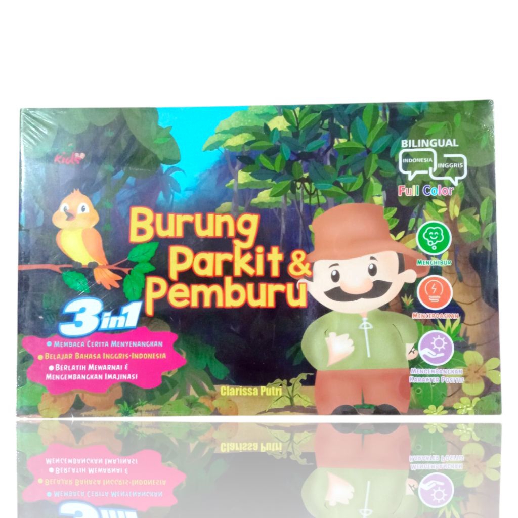 (ORIGINAL) BUKU DONGENG ANAK / CERITA BERGAMBAR / BURUNG PARKIT & PEMBURU