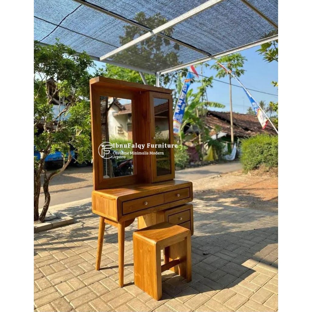 Meja Rias Minimalis, Meja Rias Retro, Meja Rias Minimalis Kayu Jati, Meja Rias Retro Jati