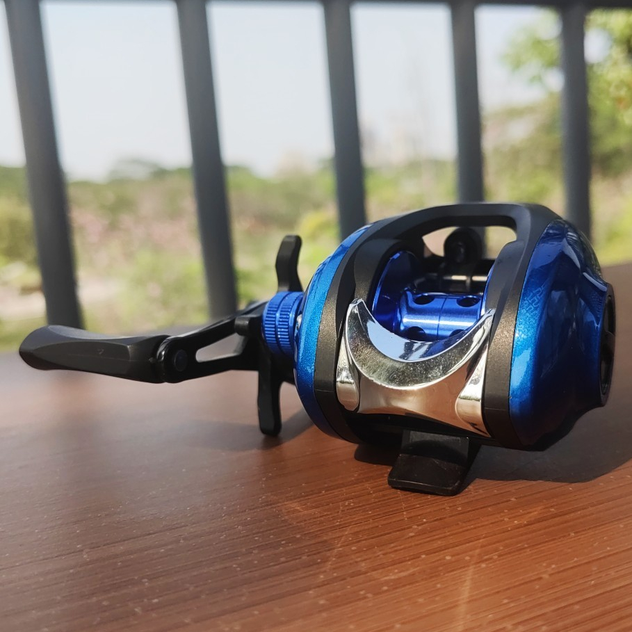 Bingolife Reel Tetesan Air Biru 18+1BB Pegangan Kiri/Kanan Reel Pancing Logam Rasio 8.1:1 Pancing Ca