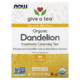 

NOW Foods, Organic Dandelion Traditional Cleansing Tea, Caffeine-Free24 Tea Bags