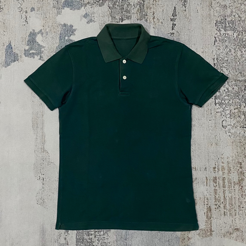 Kaos Kerah / Kaos Polo Uniqlo Hijau Botol