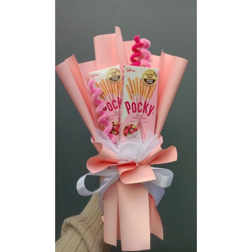 

buket Snack Pocky/buket Snack wisuda/buket Snack ulangtahun/buket Snack murah