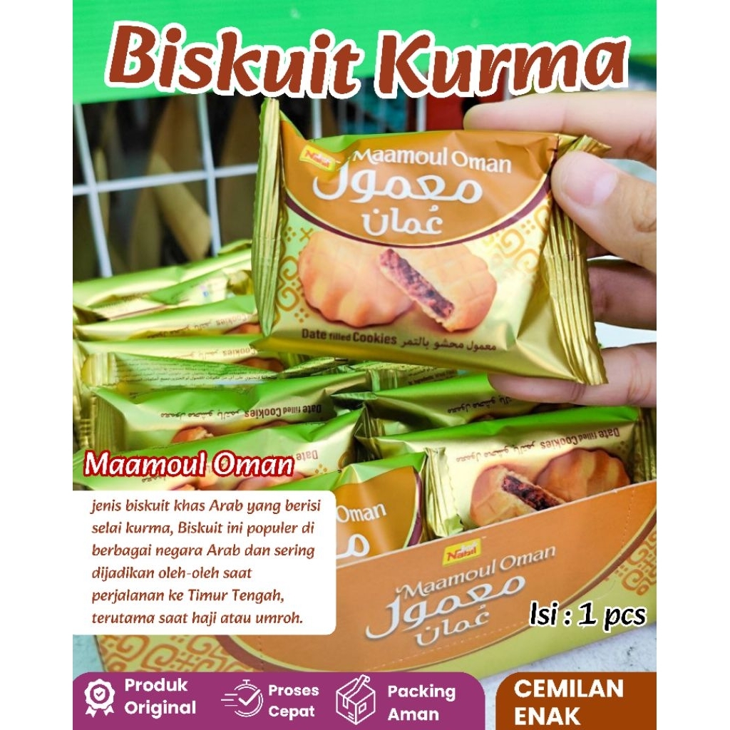 

1pcs biskuit Maamoul Oman - biskuit kurma - cookies kurma enak