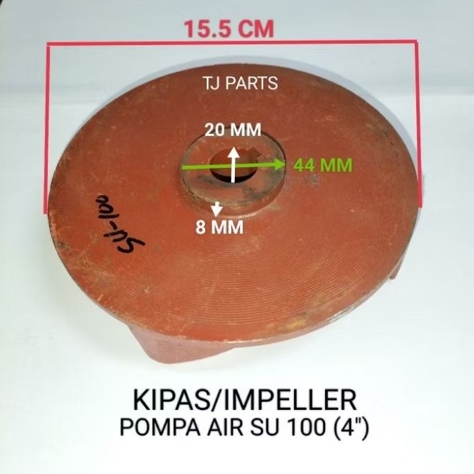 Kipas/Impeller Mesin Pompa Air/Water Pump SU 100 (4 Inch)