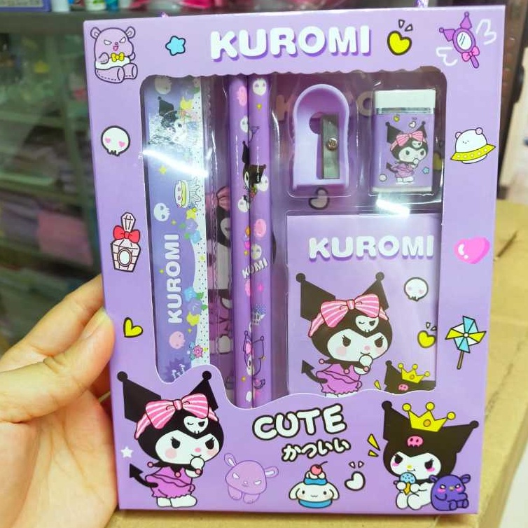 

Hot Item Set Alat Tulis Anak 6in1 My Melody Kuromi Chinamorol Penggaris Pensil Serutan Penghapus Atk 7in1 Sanrio Tempat Pensil