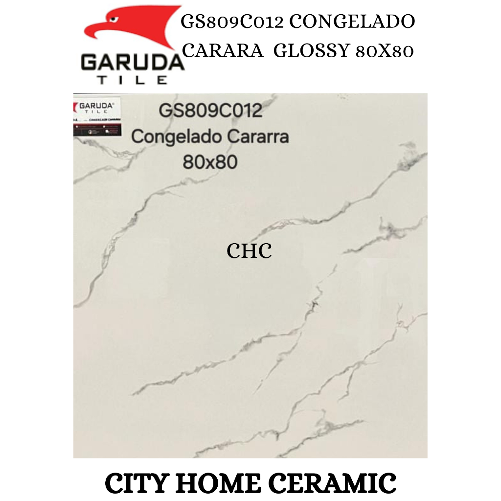 GARUDA CONGELADO CARARRA GS809C012 80X80/GLOSSY/GRANIT/LANTAI