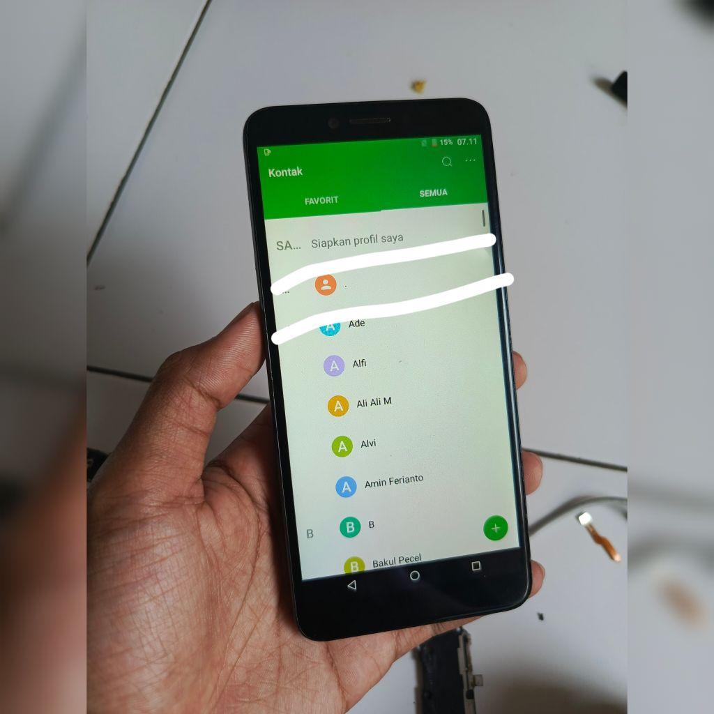 LCD touchscreen frame Lenovo K350T original copotan minus