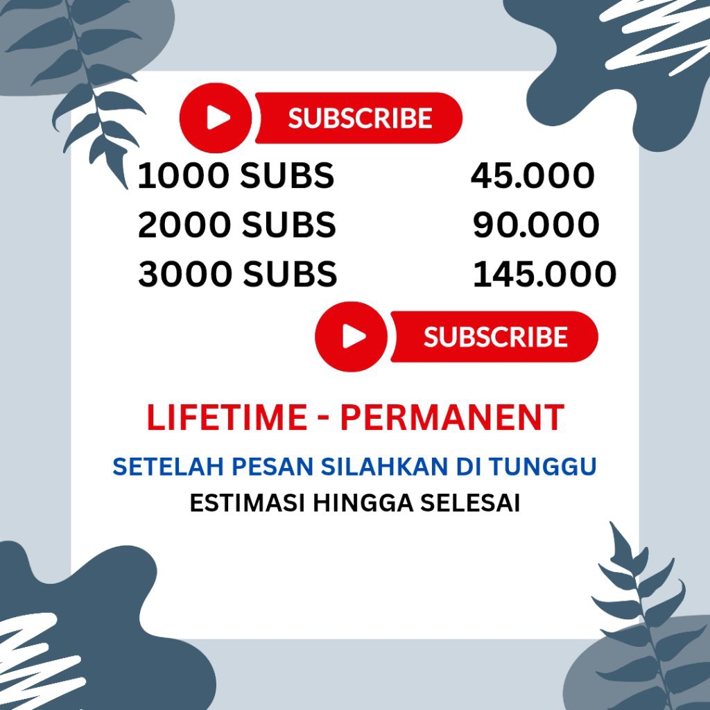 Jual Subscriber YouTube LifeTime permanen