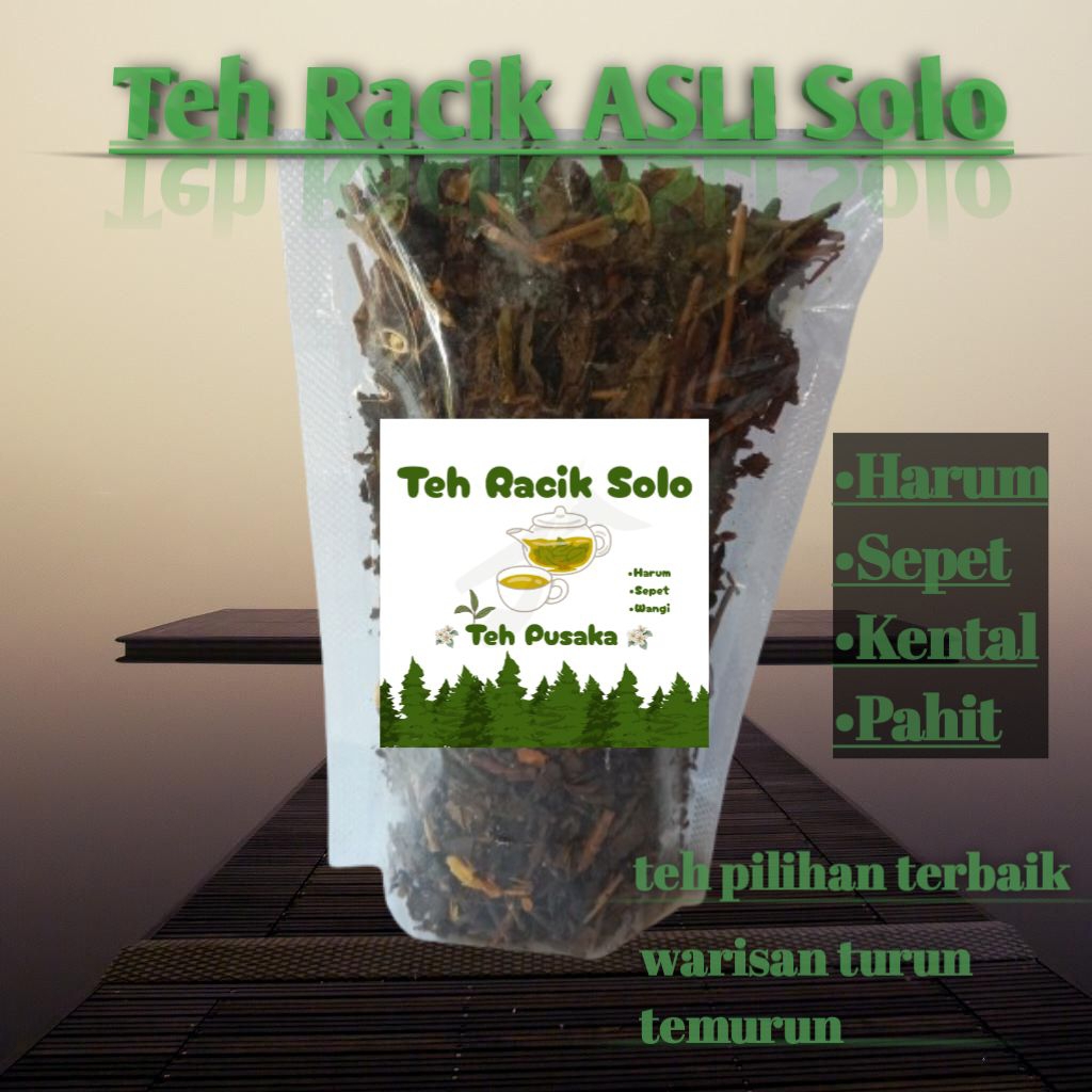 

TEH RACIKAN SOLO (asli solo) 150g Teh Pusaka Harum, Kental