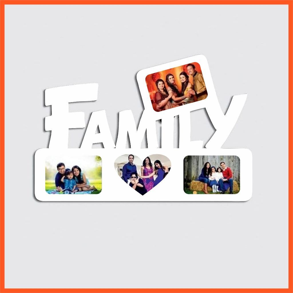 HIASAN PIGURA DINDING / BINGKAI FOTO FANCY FAMILY BAHAN PLYWOOD