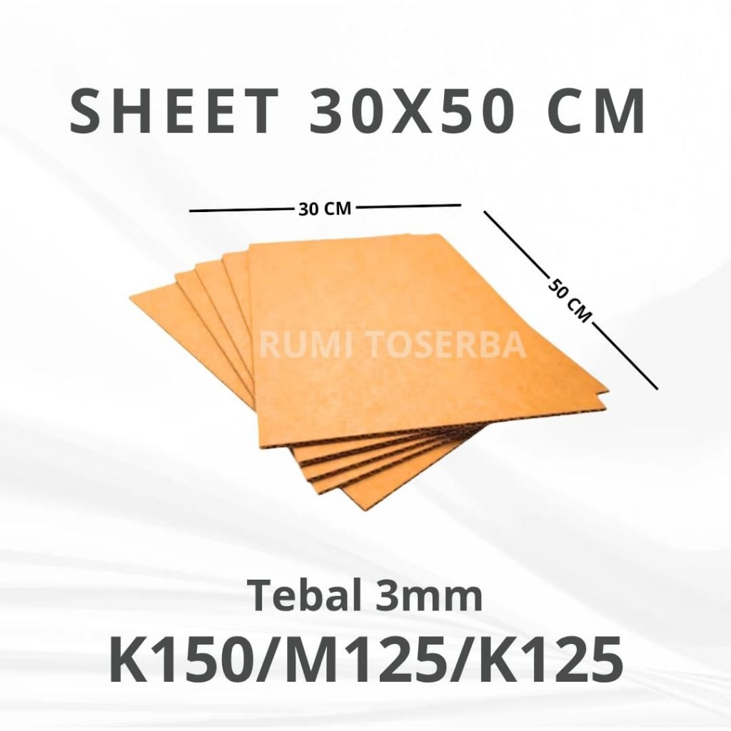 

Kardus lembaran uk 30 × 50 cm sheet baru single wall