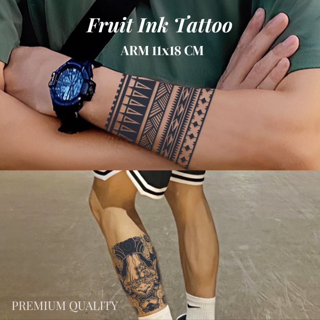 PREMIUM TATO STIKER TEMPORER TAHAN LAMA 15 HARI TATTOO TEMPORARY FRUIT INK SEMI PERMANEN TATTO TATOO