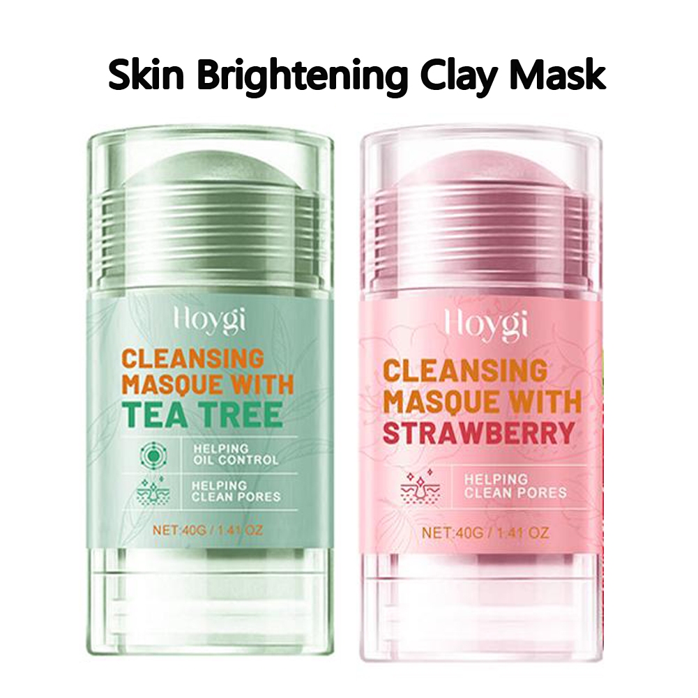 【COD&ORI】[BUY 1 TAKE 1] Tea Tree & Strawberry Anti Pores & Acne Clay Mask Stick 40g Masker Wajah Fac