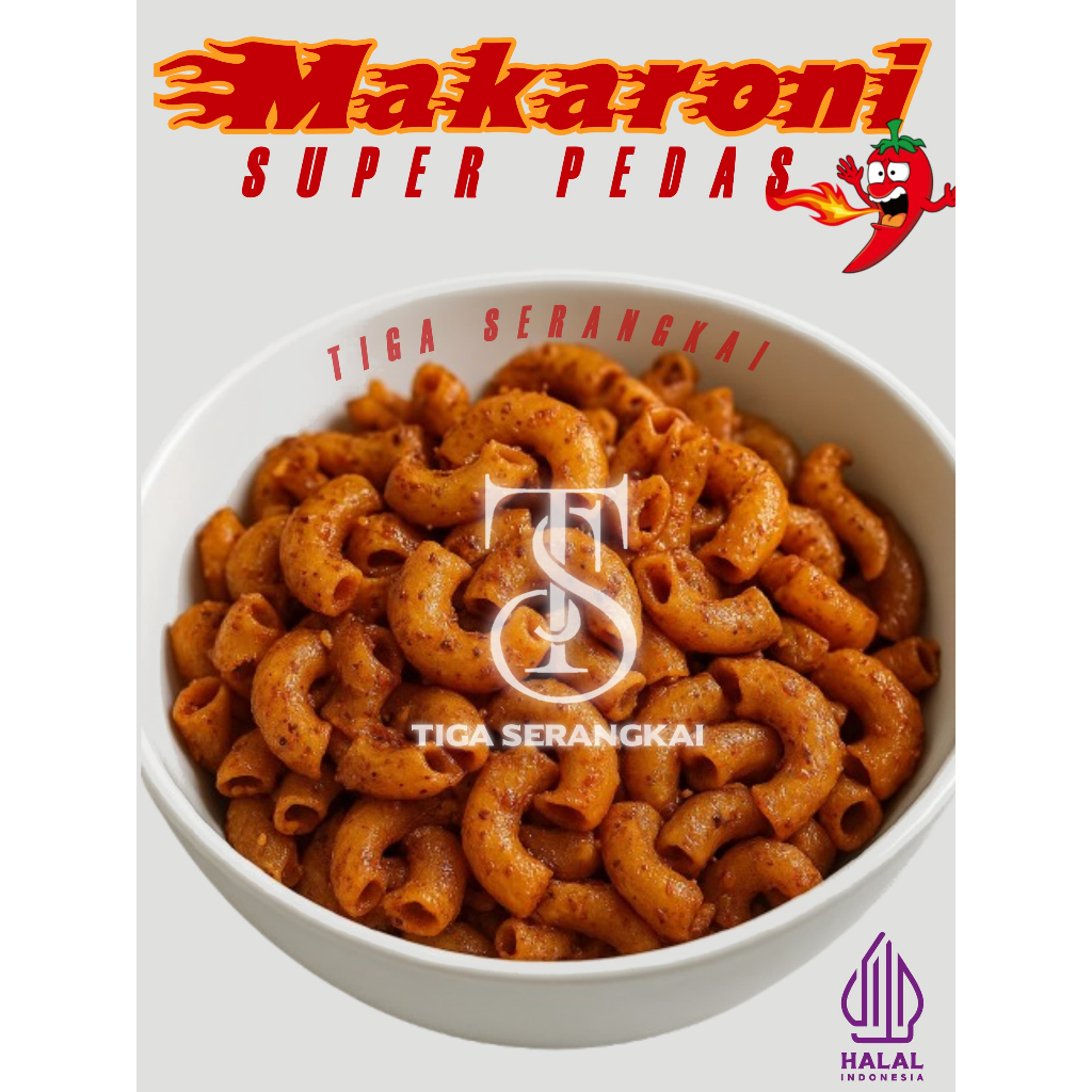

Halal Makanoni Super Pedas 500g pedas nampol
