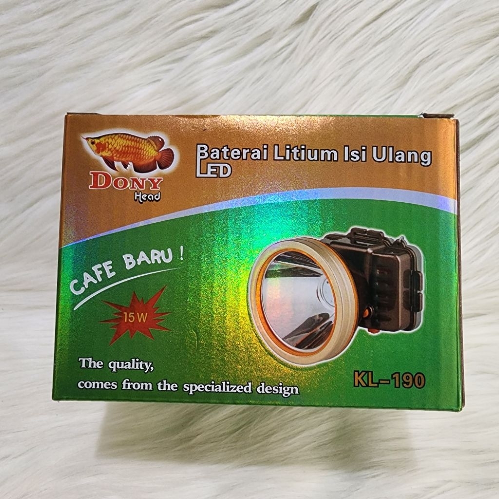 Senter Kepala Dony 15W Doble Baterai KL-190