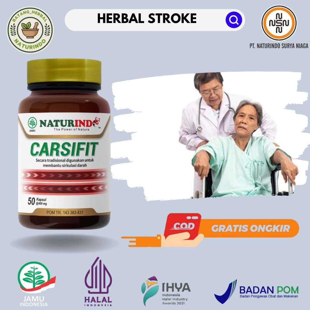 Obat stroke ringan berat mati sebelah gejala struk strok herbal carsifit