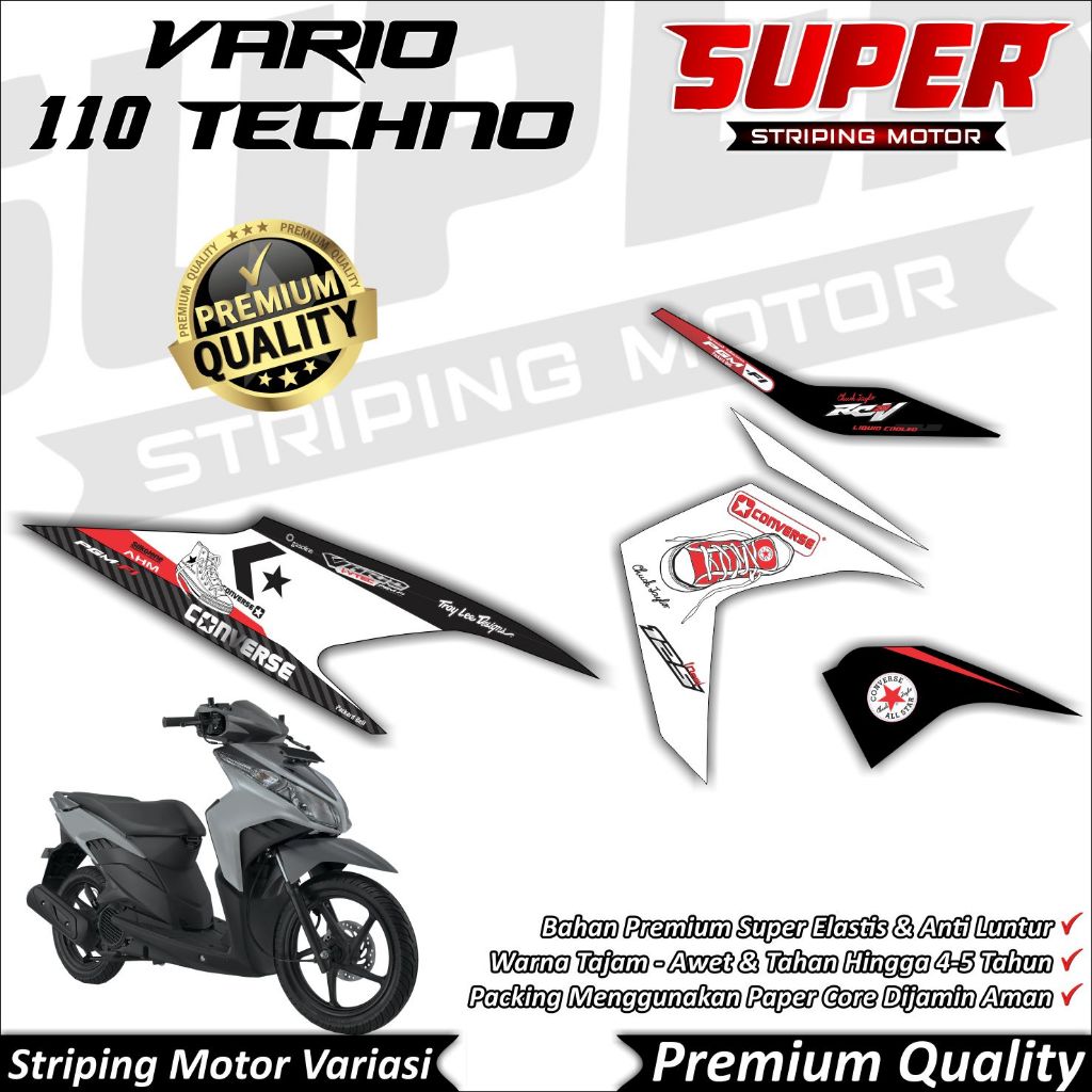 Stiker Vario 110 Techno Anti Luntur keren Striping Vario 110 Techno Striping Honda Vario 110 Techno 