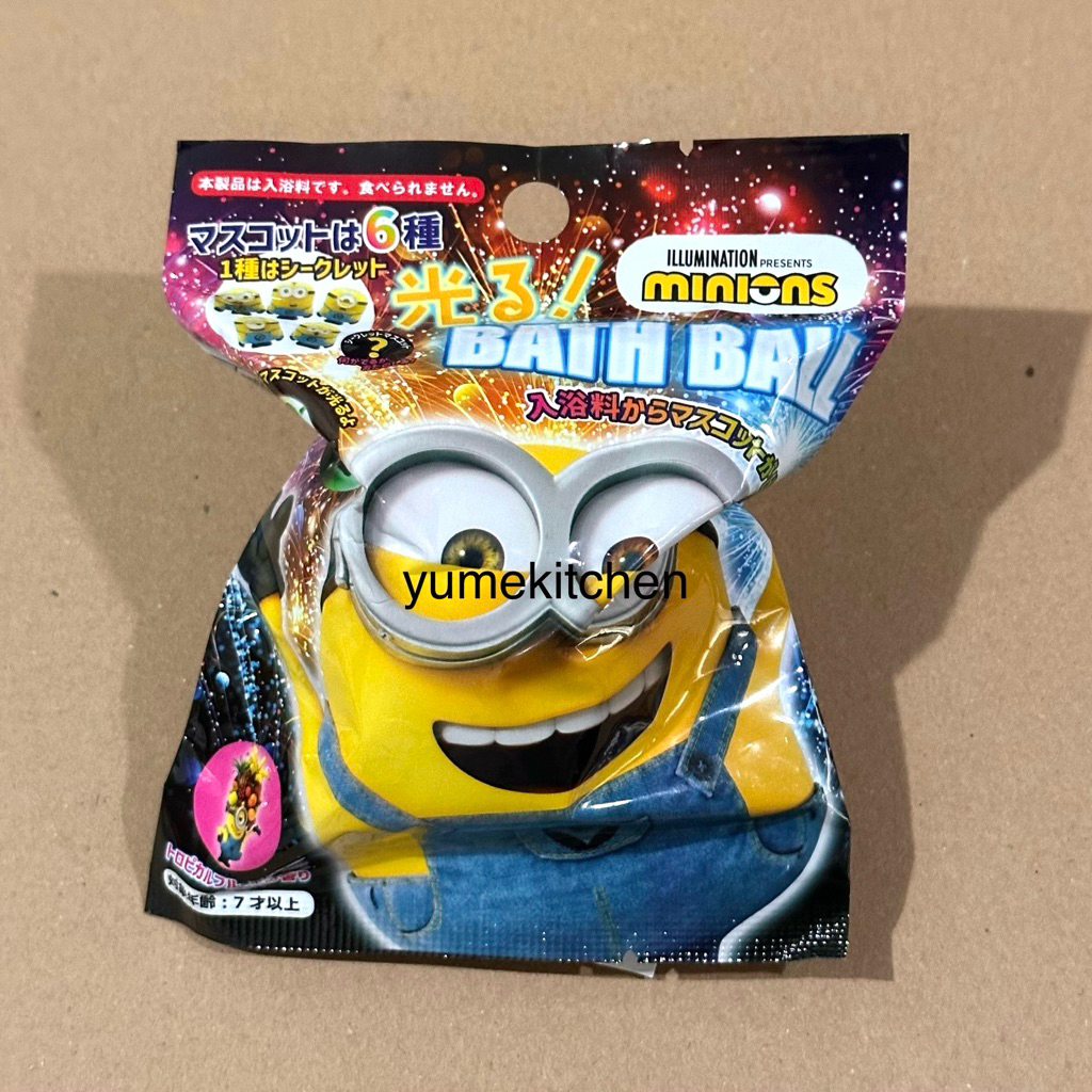 

Minion Bath Ball (Figurine Bisa Menyala) 75g - Surprise Blind Bag Bath Bomb Jepang