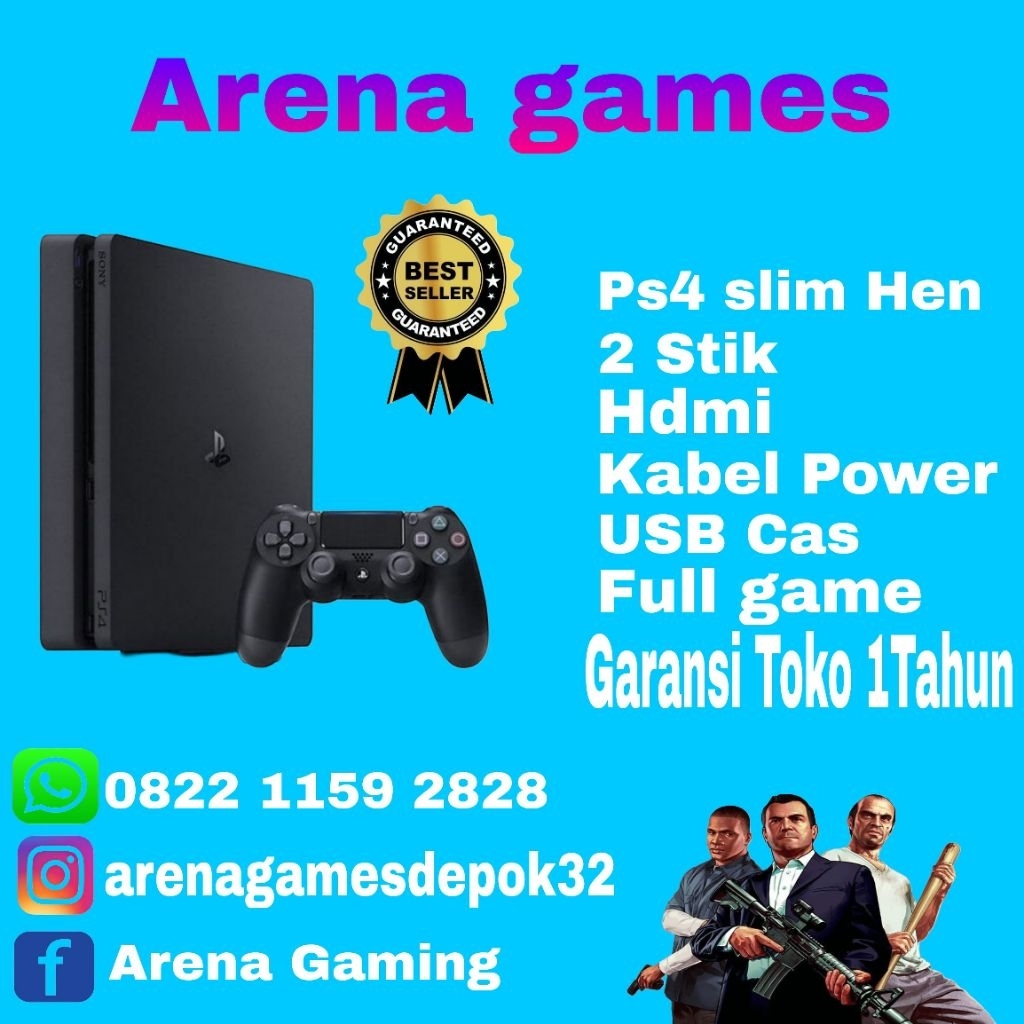 PS4 SLIM /PS4 PRO HEN 1TB FULL GAME FULL GAME PAKET LENGKAP
