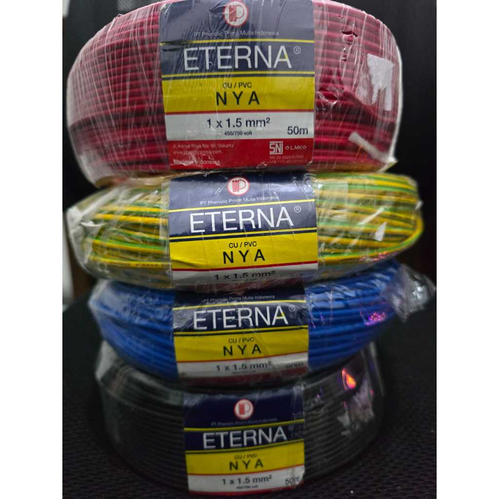 Eterna Kabel / Kabel Listrik / NYA 1,5mm / Kabel Eterna / Kabel Eterna 1,5mm / Kabel Engkel