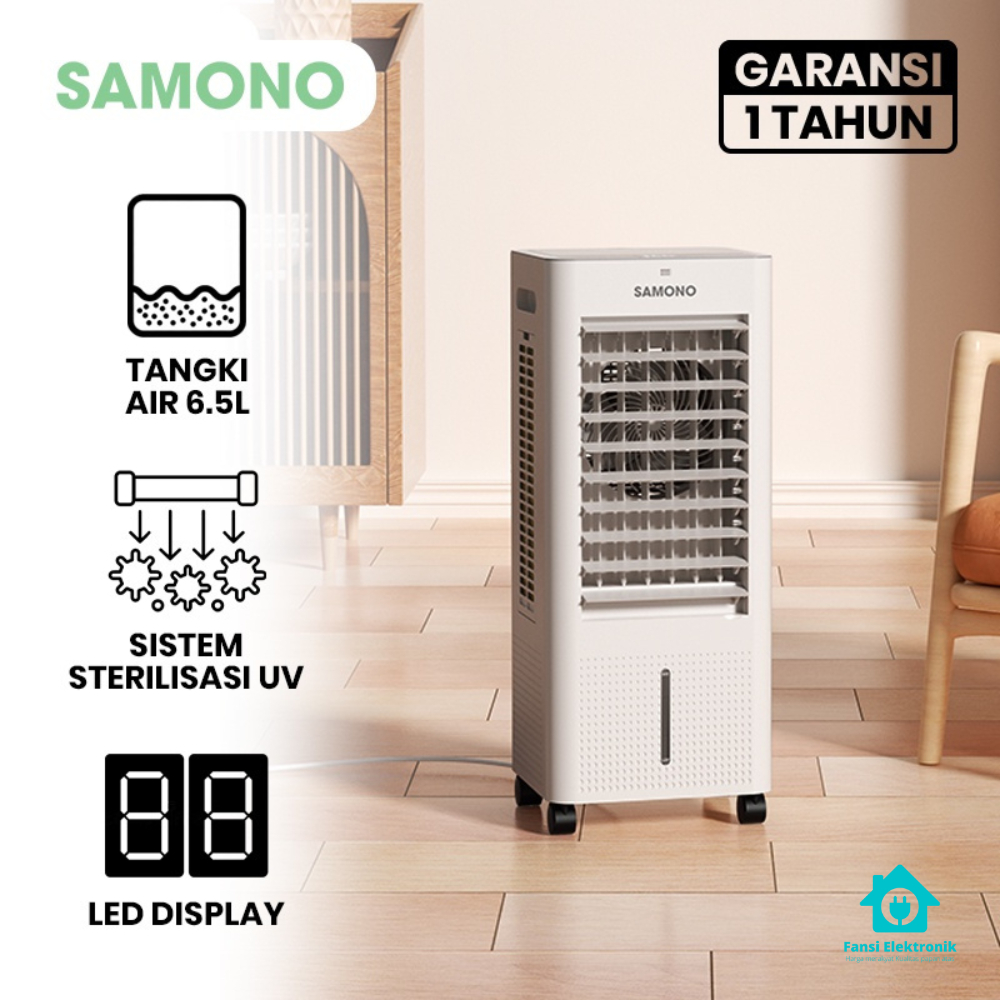 SAMONO SW-AC65 Air Cooler Kipas Pendingin Ruangan Portable 3in1 Remote Tangki Besar Charging