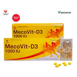 Mecovit Vitamin D3 1000 IU Box isi 30 Tablet / Vitamin D3 1000 IU / Promo Termurah
