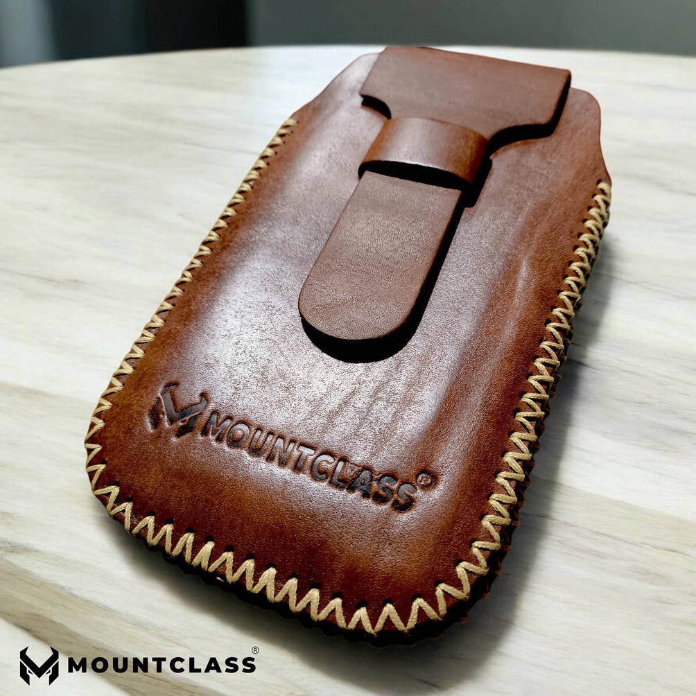 Dompet Sarung Hp Pinggang Kulit Asli Merk Mountclass Leather Branded Original Premium KODE J6Z9
