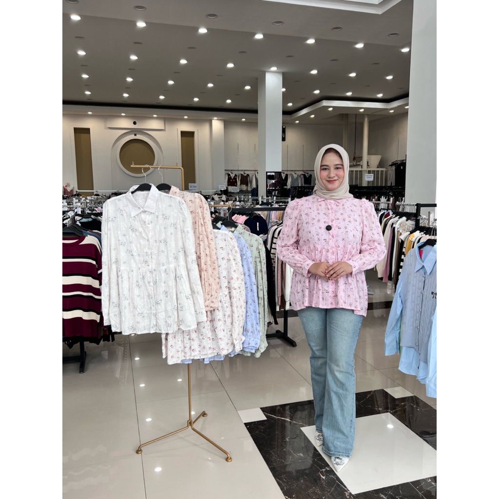 BLOUSE BUNGA 1454 || BLOUSE MOTIF BUNGA WANITA