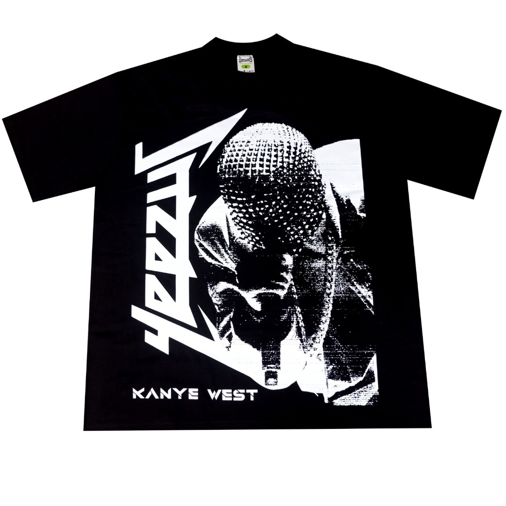 VONSEEY KANYE WEST YEEZUS SINGER RAPPER KAOS OVERSIZE HITAM