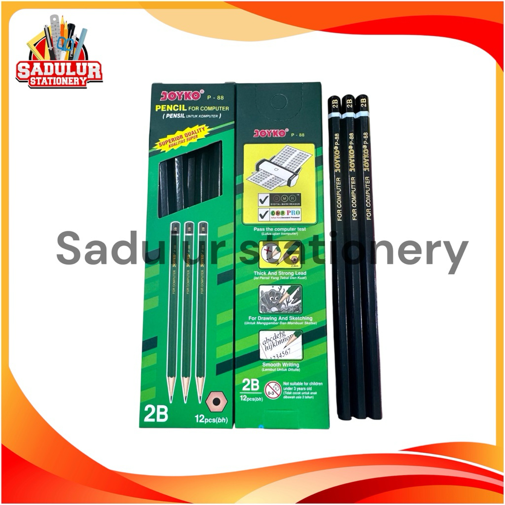 

(1PCS)- PENSIL 2B JOYKO P-88 / PENSIL 2B HIJAU