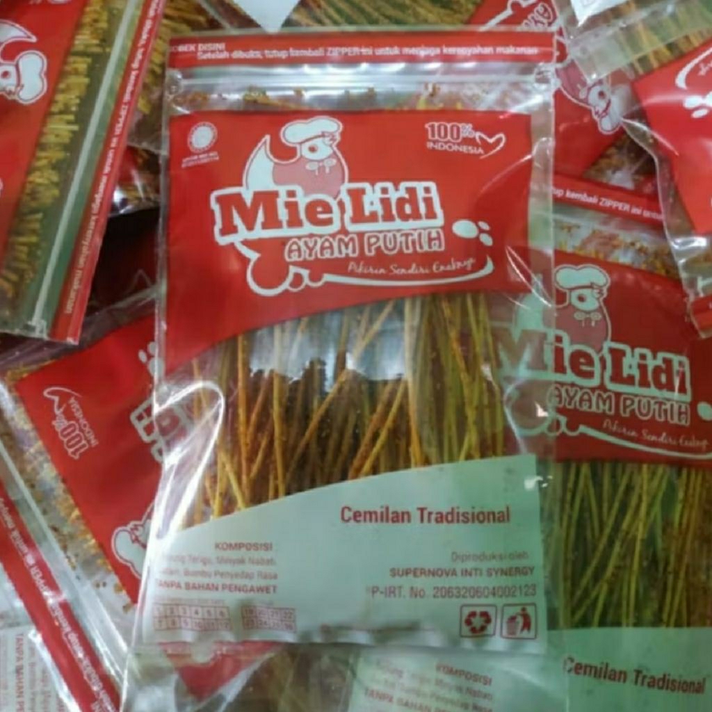 

Mie lidi ayam putih | Snack jadul | 50 pcs