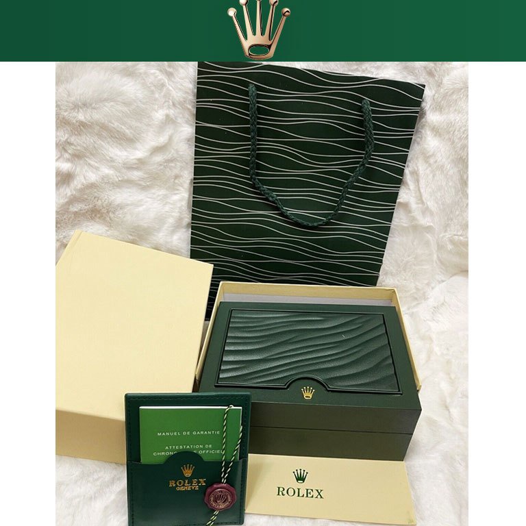 KODE T45Q Rolex Box1 Original Rolex watch storage green packaging box box  bag  warranty card  instr