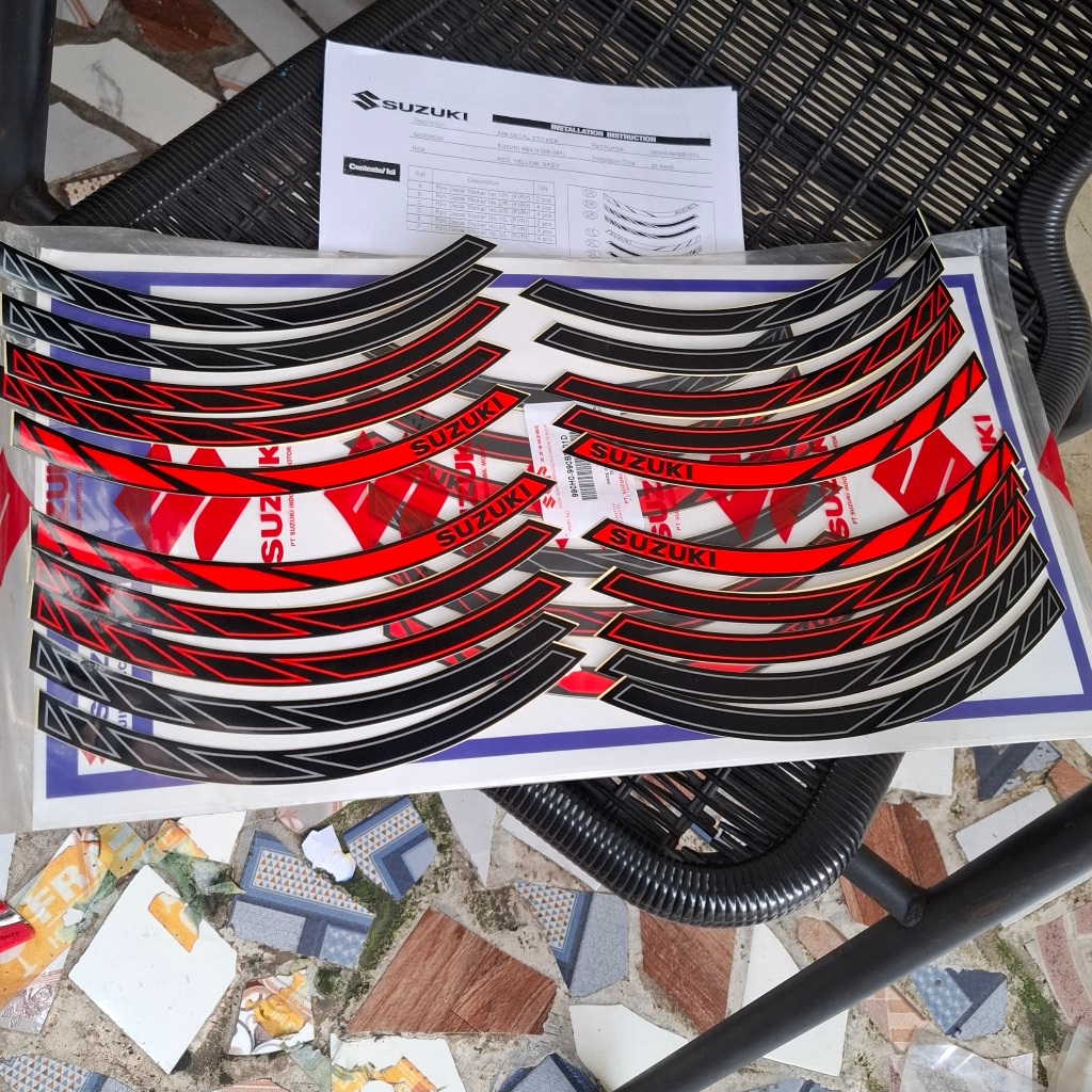 Stiker decal velg suzuki nex 2 pnp lets address original