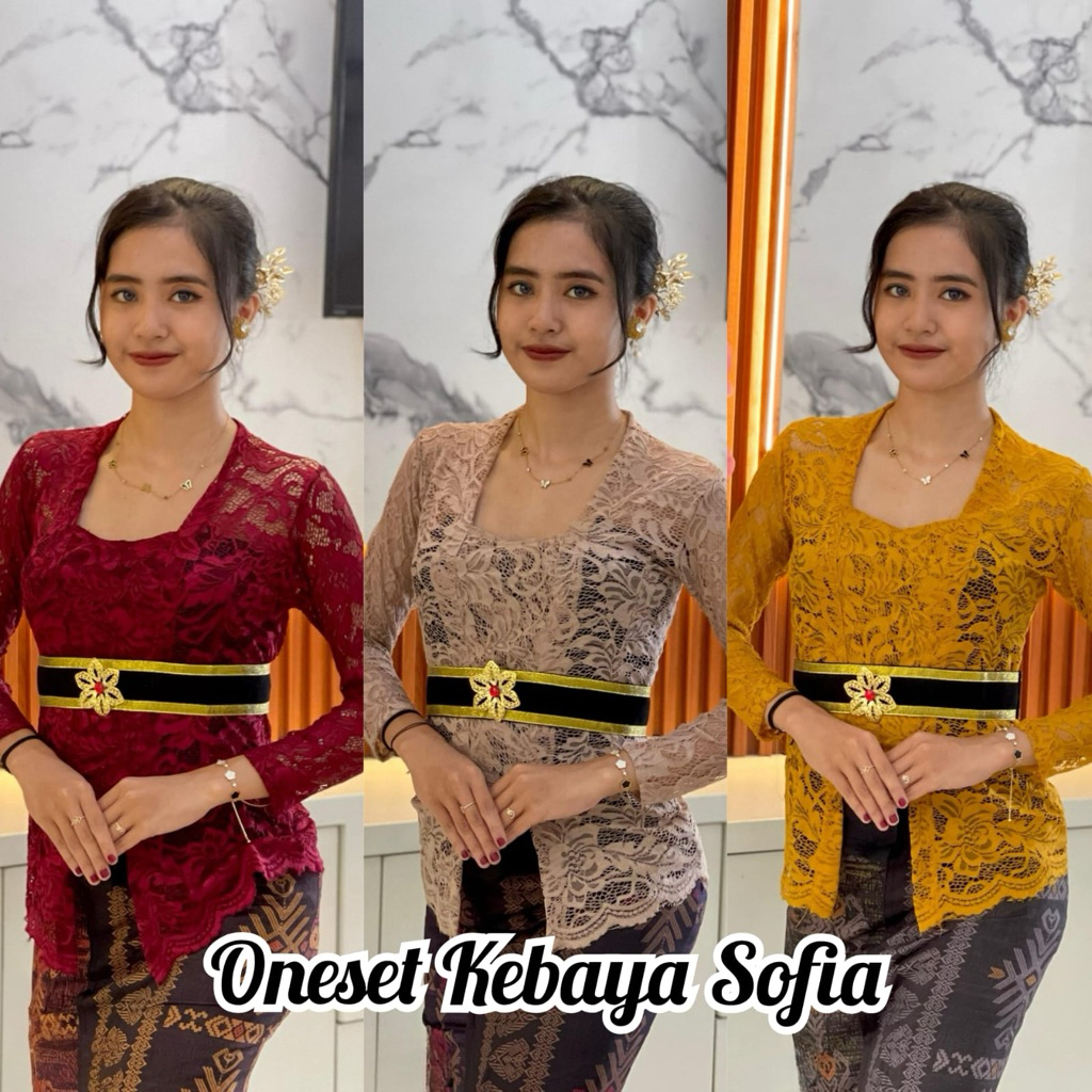 One set kebaya bali wisuda/Satu set kebaya bali set kebaya wisuda/set atasan tradisional wanita